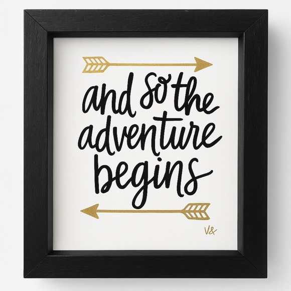 Adventure Begins Framed Wall Art - Picture 1 of 7